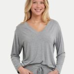 Long Sleeve Bamboo Slouchy PJs Top